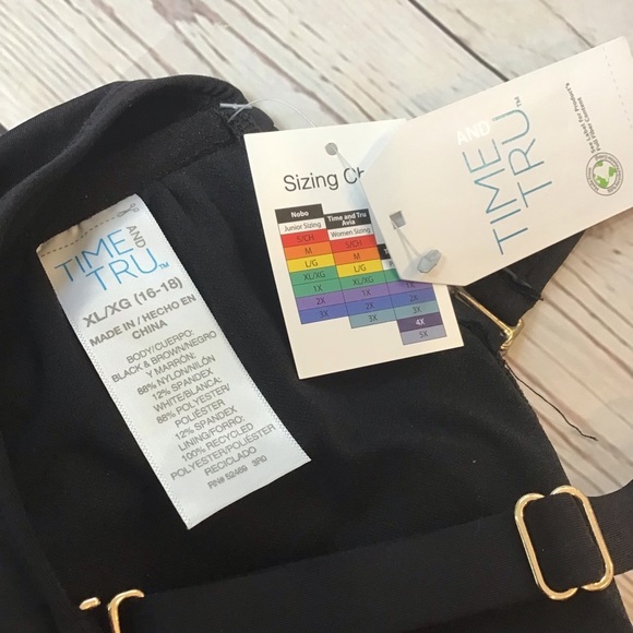 Time and Tru Womens Black Wrap Bikini Top Size XLarge - Picture 6 of 7